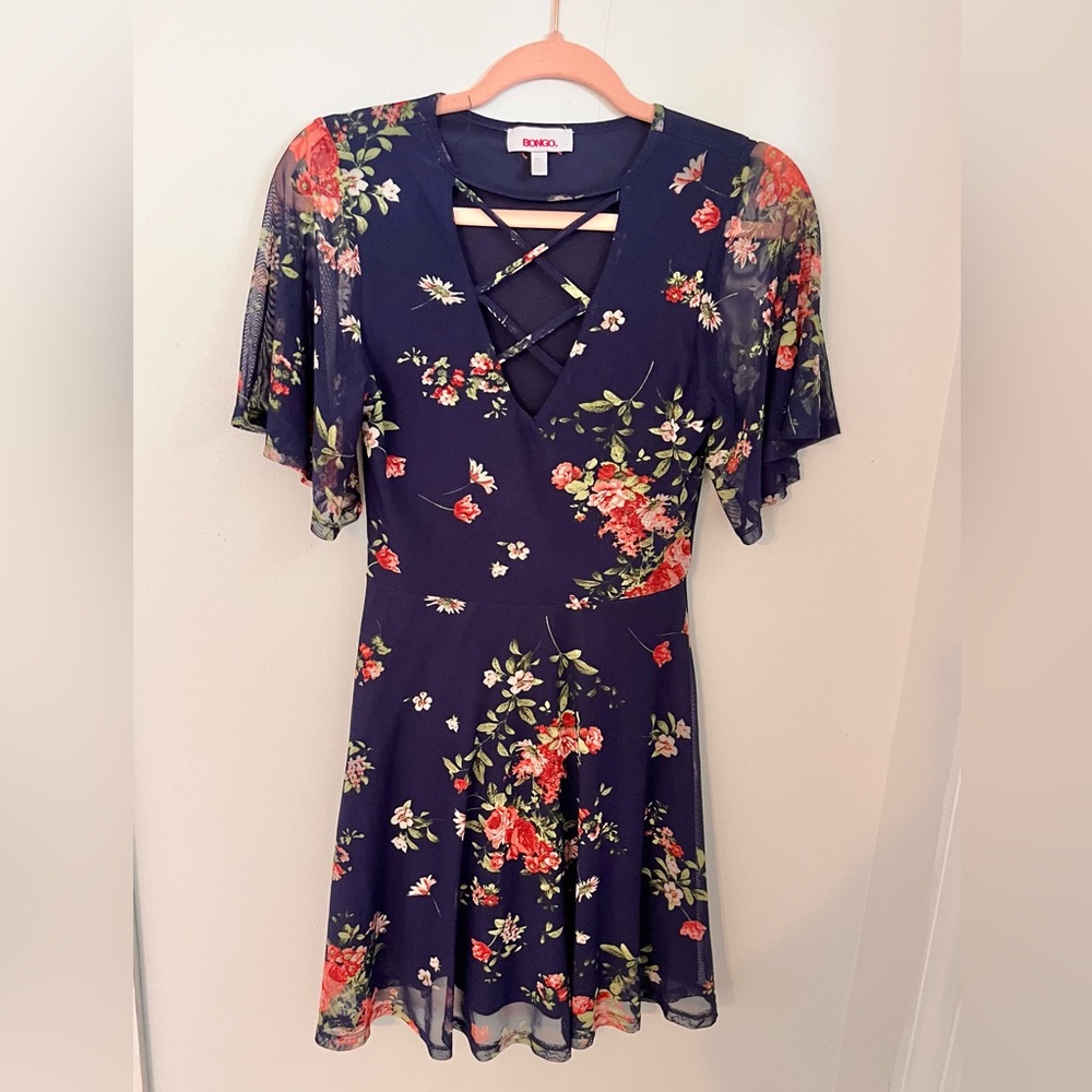 Vintage 1990’s BONGO Floral Mini Dress size Small